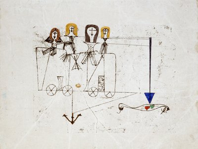 Der Tugendwagen (zum Gedenken an den 5. Oktober 1922) von Paul Klee